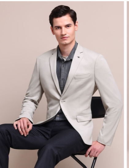 Arrow Zero Calorie Fit Notched Lapel Collar Single Breasted Formal Blazer